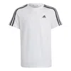 Adidas Originals Women's Essentials Cotton 3 Stripe T-shirt In White