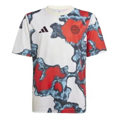Adidas Originals (gs) Adidas Fc Bayern 24/25 Pre-match Jersey 'red White' In Multi