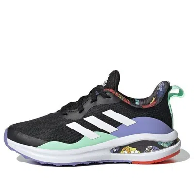 Adidas Originals (gs) Adidas Fortarun 'floral - Black Pulse Mint' In Multi