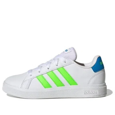 Adidas Originals (gs) Adidas Grand Court 2.0 Lifestyle Tennis 'white Solar Green' In Multi