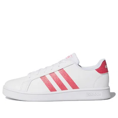 Adidas Originals (gs) Adidas Grand Court J 'white Real Pink' In Multi
