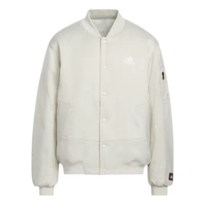 Adidas Originals (gs) Adidas Graphic Flight Jacket 'white' In Neutral