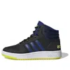 Adidas Originals (gs) Adidas Hoops 2.0 'black Blue Neon Yellow' In Multi