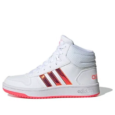 Adidas Originals (gs) Adidas Hoops 2.0 Mid J 'white Signal Pink'