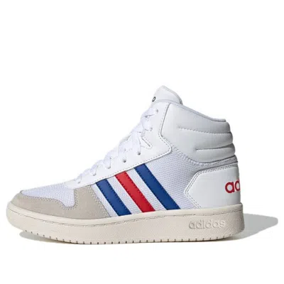 Adidas Originals (gs) Adidas Hoops Mid 2.0 'white Blue Red'