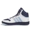 Adidas Originals (gs) Adidas Hoops Mid 3.0 'white Navy Wonder Blue'