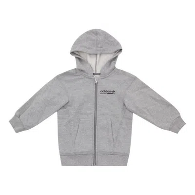Adidas Originals (gs) Adidas Junior Fleece Hoodie 'grey' In Green
