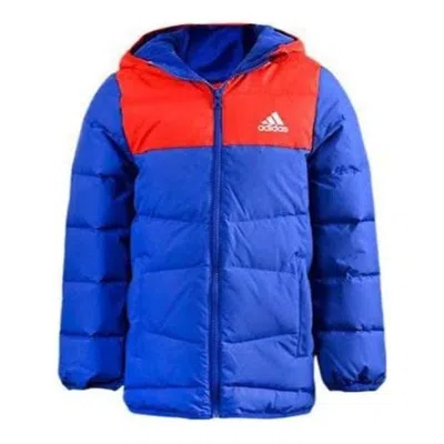 Adidas Originals (gs) Adidas Long Down Jacket 'blue Red'