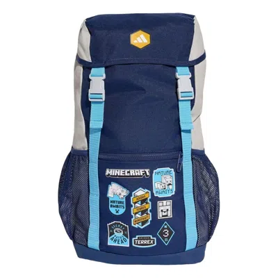 Adidas Originals (gs) Adidas Minecraft Backpack 'dark Blue Light Solid Grey' In Multi