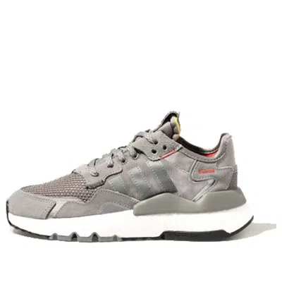 Adidas Originals (gs) Adidas Nite Jogger J 'grey Cloud White' In Gray