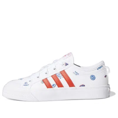 Adidas Originals (gs) Adidas Nizza J 'out Of This World - White'