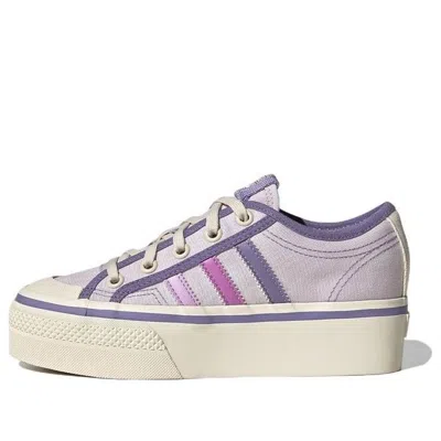 Adidas Originals (gs) Adidas Nizza Platform Shoes 'almost Pink Pulse Lilac' In Multi