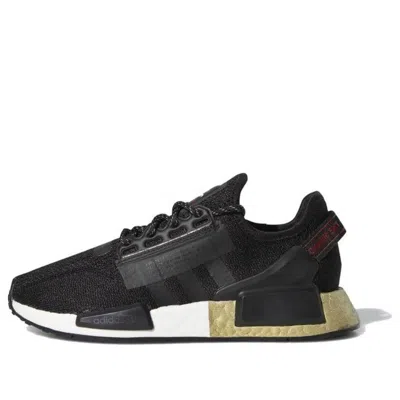 Adidas Originals (gs) Adidas Nmd_r1 V2 J 'black Gold Metallic'