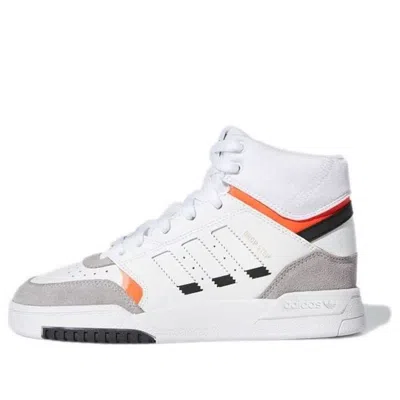 Adidas Originals (gs) Adidas Original Drop Step Competition Running Shoes 'white Grey Orange'