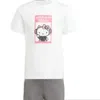 Adidas Originals (gs)  X Hello Kitty Short T-shirt Set Asia Sizing 'white Grey'