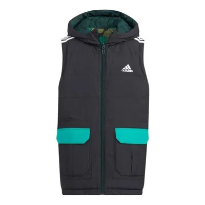 Adidas Originals (gs) Adidas Reversible Down Vest 'black Green'