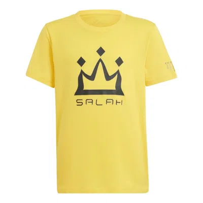 Adidas Originals (gs) Adidas Salah Graphic Jersey T-shirt 'yellow Black'