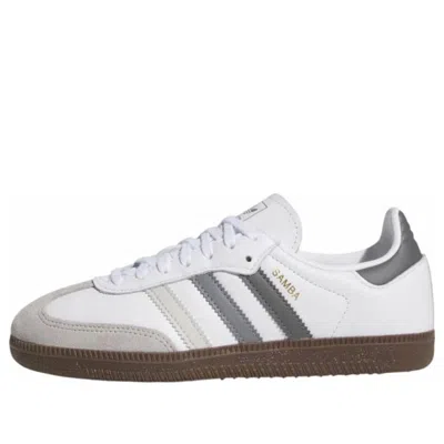 Adidas Originals (gs) Adidas Samba Og 'cloud White Grey One Grey Three' In Multi