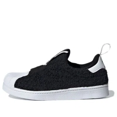 Adidas Originals (gs) Adidas Superstar 360 J 'black Teddy Bear Fur'