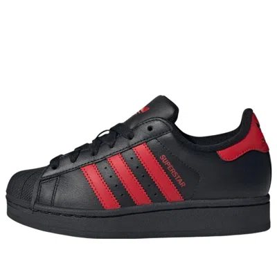 Adidas Originals (gs) Adidas Superstar Ii 'core Black Better Scarlet'