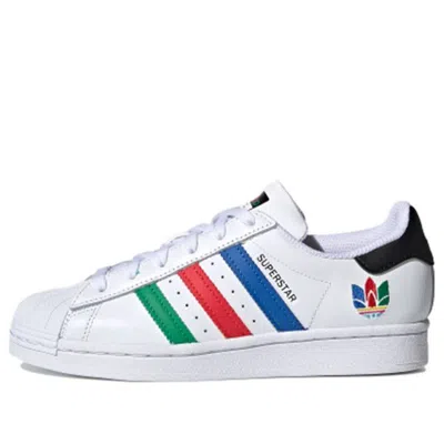 Adidas Originals (gs) Adidas Superstar J 'colorful Stripes - Cloud White'