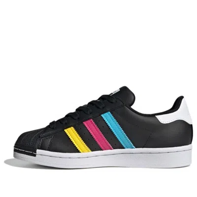 Adidas Originals (gs) Adidas Superstar J 'colorful Stripes - Core Black'