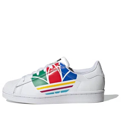Adidas Originals (gs) Adidas Superstar Pure J 'colorful Trefoil - Cloud White'