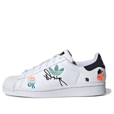 Adidas Originals (gs) Adidas Superstar Pure 'self Love' In White