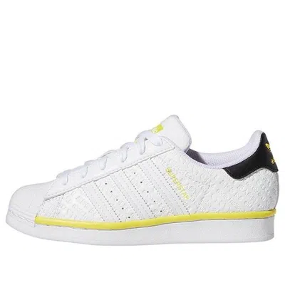 Adidas Originals (gs) Adidas Superstar 'white Beam Yellow In Multi