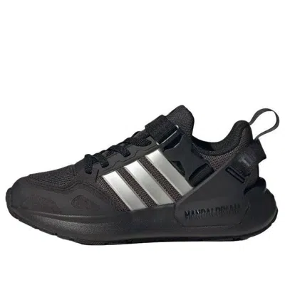 Adidas Originals (gs) Adidas The Mandalorian Runner 'star Wars Carbon Silver Metallic Core Black'