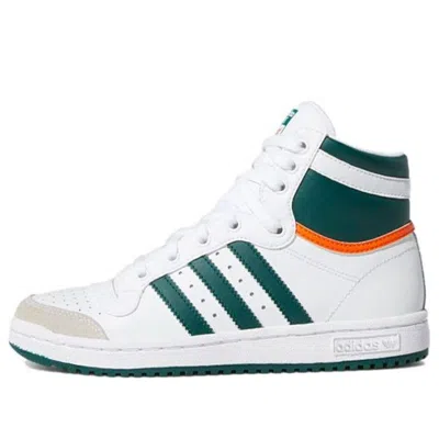 Adidas Originals (gs) Adidas Top Ten High J 'white Collegiate Green' In Multi