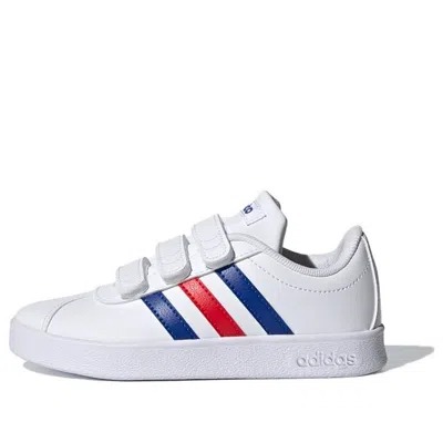 Adidas Originals (gs) Adidas Vl Court 2.0 J 'white Royal Blue Vivid Red'