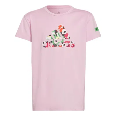 Adidas Originals (gs) Adidas X Marimekko Aeroready Training Floral-print T-shirt 'pink'