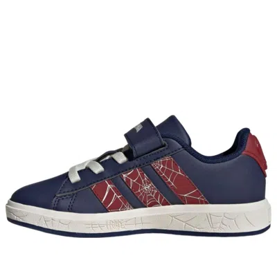 Adidas Originals (gs) Adidas X Marvel Grand Court 'spider-man' In Blue