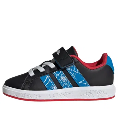 Adidas Originals (gs) Adidas X Marvel Spider-man Grand Court 'cloud Black Bright Blue'