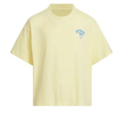 Adidas Originals (gs) Adidas X Pemslou Ap Cotton T-shirt Asia Sizing 'yellow Blue'