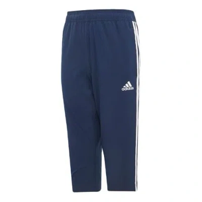 Adidas Originals (gs) Adidas Yb Training 3-stripes 3/4 Pants 'blue'