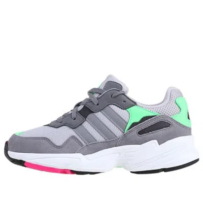 Adidas Originals (gs) Adidas Yung-96 J 'grey Shock Pink' In Multi