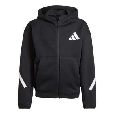 Adidas Originals (gs) Adidas Z.n.e. Full-zip Hooded Track Jacket 'black White'