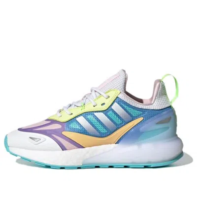 Adidas Originals (gs) Adidas Zx 2k Boost 2.0 J 'white Light Purple' In Multi