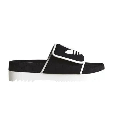 Pre-owned Adidas Originals Gucci X Slide Sandal 'black Gg Monogram'
