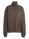 Adidas Originals Half-zip Sweatshirt In Brown