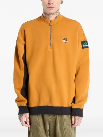 Adidas Originals Half-zip Sweatshirt In Burgundy
