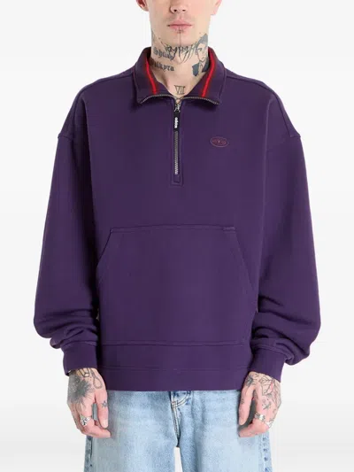 Adidas Originals Half-zip Sweatshirt In Purple