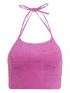 Adidas Originals Halter Fluffy-knit Tank Top