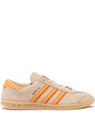 Adidas Originals Hamburg 24 Leather-trimmed Suede Sneakers In Neutrals