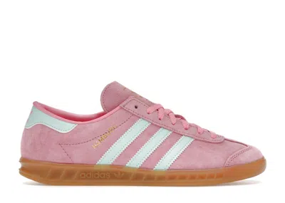 Pre-owned Adidas Originals Hamburg (women's) Sneakers In Bliss Pink/semi Flash Aqua/gum