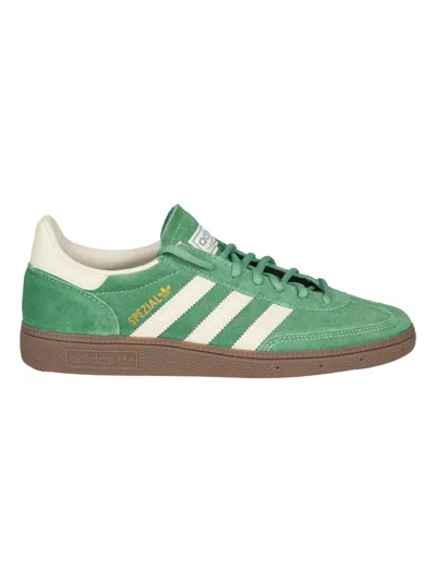 Adidas Originals Handball Spezial Leather-trimmed Suede Sneakers In Green