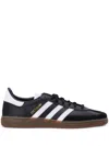 Adidas Originals Low-top Rubber Sole Sneakers With Contrast Stripes In Black