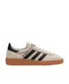 Adidas Originals Handball Spezial Leather-trimmed Suede Sneakers In Nude